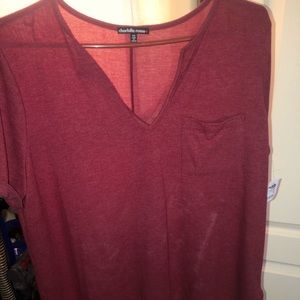 Brick Red V-Neck